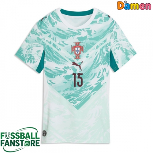 Portugal Joao Neves #15 Replik Auswärtstrikot Damen WM 2026 Kurzarm